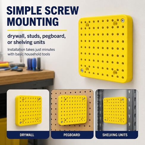 SplashNColor Wall Mount Bit Holder for Dremel Rotary Tool Accessories – Friction Fit Storage Rack | Keeps Bits Organized | Garage Workshop Workbench Organizer in Kuwait