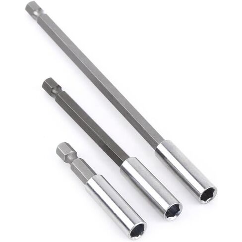 3-Piece Hex Shank Drill Bit Holder Magnetic Screwdriver Bit Holder Set, 1/4 Inch Extension 60 mm/100 mm/150 mm in Kuwait