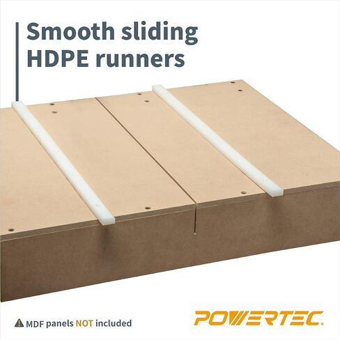 POWERTEC 2PK Crosscut Sled Miter Bar for Table Saw Sled, 3/4" x 3/8" x 17" with Predrilled Holes & Screws for Router Table, Bandsaw, Taper Jig, Table Saw Accessories for Woodworking (72213) in Kuwait