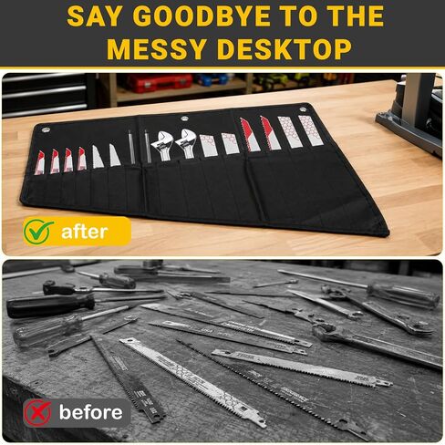 Blade Holder Compatible with Sawzall Reciprocating Jigsaw | Portable and Compact Saw Blade Organizer for Reciprocating, Jigsaw & Wood Pruning Blades,for Workshop & Job Site in Kuwait