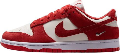 Nike Dunk Low Suede Women's Shoes (Sail/White/Metallic Silver/Light Crimson) in Kuwait