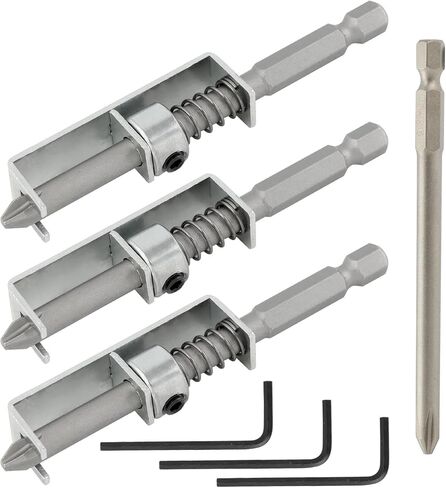Spring Loaded Screw Holder Bit, 3 Pcs Single-Hand Operation Bit Holder Anti-drop Screwdriver Bit for Mechanics, Electricians, DIY Repair, Retaining Tool for Grip Screws in Kuwait
