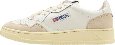 Autry AULM LS33 Unisex Leather and Suede White Sneakers, White, 8 US in Kuwait