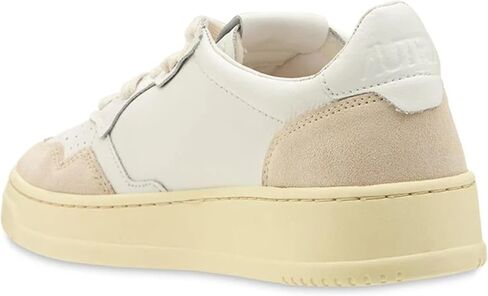 Autry AULM LS33 Unisex Leather and Suede White Sneakers, White, 8 US in Kuwait