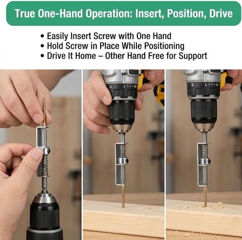 Spring Loaded Screw Holder Bit, 3 Pcs Single-Hand Operation Bit Holder Anti-drop Screwdriver Bit for Mechanics, Electricians, DIY Repair, Retaining Tool for Grip Screws in Kuwait