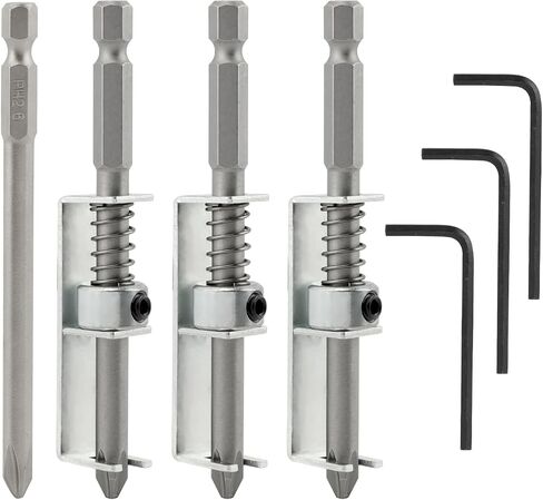 Spring Loaded Screw Holder Bit, 3 Pcs Single-Hand Operation Bit Holder Anti-drop Screwdriver Bit for Mechanics, Electricians, DIY Repair, Retaining Tool for Grip Screws in Kuwait
