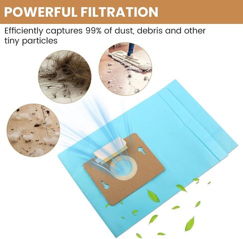 10 Pack Replacement Type F Vacuum Cleaner Dust Bags for Riccar Supralite R10E, Rsl1, Rsl2, Rsl3, Rsl4, Rsl5, Rsl5c & Simplicity Freedom F3600, F3500, F3400, F3300, SF1, Replace Part# RFH6 RSL-6 SFH6 in Kuwait