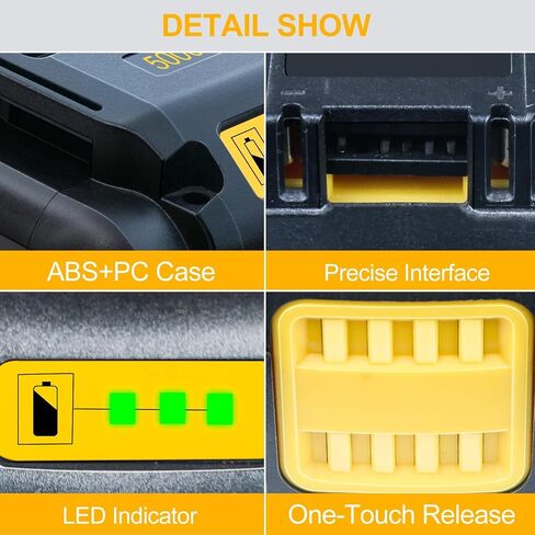 Upgraded! 7500mAh High Capacity Replacement for Dewalt 40v Battery DCB404 DCB406 DCB407 DCB114, Compatible with All Dewalt 40V MAX Tools in Kuwait