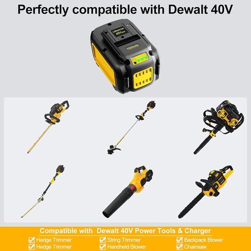 Upgraded! 7500mAh High Capacity Replacement for Dewalt 40v Battery DCB404 DCB406 DCB407 DCB114, Compatible with All Dewalt 40V MAX Tools in Kuwait