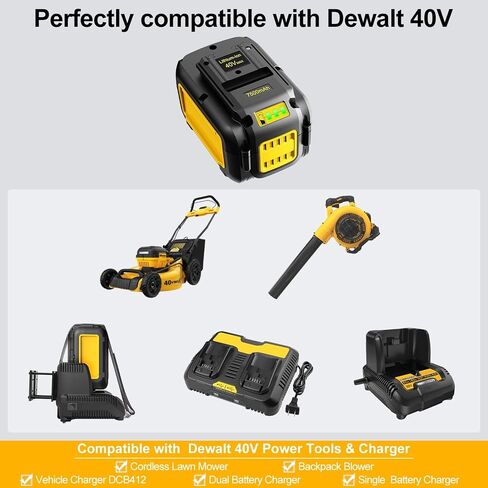 Upgraded! 7500mAh High Capacity Replacement for Dewalt 40v Battery DCB404 DCB406 DCB407 DCB114, Compatible with All Dewalt 40V MAX Tools in Kuwait