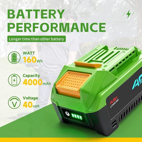 40V 4.0Ah Replacement Battery for Makita BL4040 BL4025 BL4050F XGT Series, Lithium-ion Battery Compatible with Makita 40V Cordless Power Tools & DC40RA DC40RB DC40RC Charger, with LED Power Indicator in Kuwait