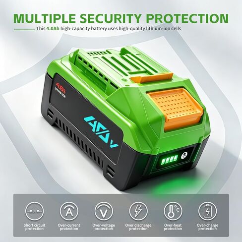 40V 4.0Ah Replacement Battery for Makita BL4040 BL4025 BL4050F XGT Series, Lithium-ion Battery Compatible with Makita 40V Cordless Power Tools & DC40RA DC40RB DC40RC Charger, with LED Power Indicator in Kuwait