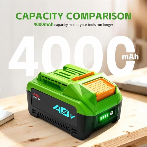 40V 4.0Ah Replacement Battery for Makita BL4040 BL4025 BL4050F XGT Series, Lithium-ion Battery Compatible with Makita 40V Cordless Power Tools & DC40RA DC40RB DC40RC Charger, with LED Power Indicator in Kuwait