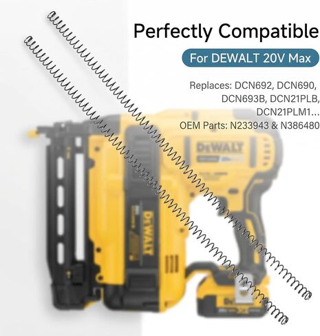 4 Pcs Nailer Reset Spring Replacement Kit N233943 N386480 for DEWALT DCN692 DCN690 DCN693B DCN21PLB Cordless Framing Nailer Spring Kit in Kuwait