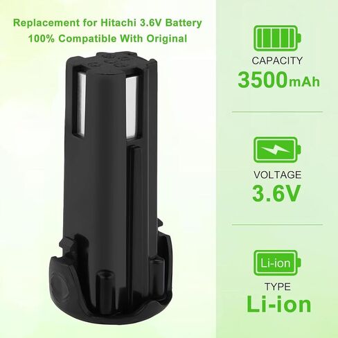 2Pack 3500mAh Battery for Hitachi 3.6V 326263, 326299, EBM315, Fit for DB 3DL,DB 3DL2,FDB 3DL,NT 50GS,NT 65GA,NT 65GB,NT 65GS 3.6v Tools in Saudi Arabia