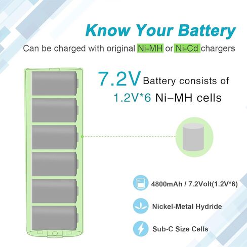 2 Pack 7.2V 4.8Ah NI-MH Battery Compatible with Makita 7000 7002 7033 191679-9 632002-4 632003-2 192532-2 Cordless Tool in Kuwait