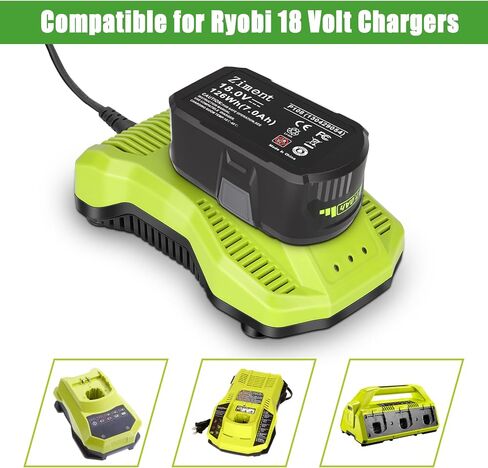 2Packs One+ 18V Lithium Batteries Replacement for RYOBI 18V Battery | High Performance, Long Runtime, Replacement for Ryobi 18 Volt ONE+ Batteries P197 P108 P189 P102 P103, Power Tools Compatible in Kuwait