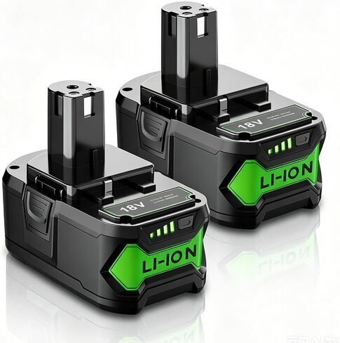 Upgraded 2-Packs P108 Replacement for Ryobi 18V ONE+ Battery Compatible with Ryobi 18 Volt Battery P108 P102 P103 P104 P105 P107 P109 P122 Cordless Tool Rapid Rechargeable with LED Indicator Light in Kuwait