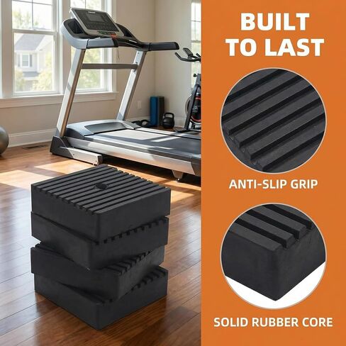 4 Pack 3" x 3" x 1" Shock Pad, Solid Rubber | for Air Compressor or Washing Machine, Dryer Equipment in Kuwait