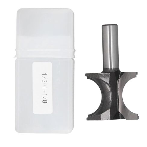 Bullnose Router Bit, 1/2in Shank 1 1/8in Bead Diameter Half Round Edges Router Bit with Tungsten Steel Blades, High Frequent Welding Half Round Router Bits for Woodworking in Kuwait