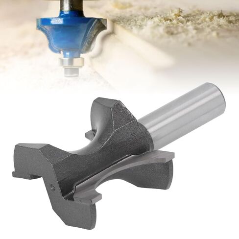 Bullnose Router Bit, 1/2in Shank 1 1/8in Bead Diameter Half Round Edges Router Bit with Tungsten Steel Blades, High Frequent Welding Half Round Router Bits for Woodworking in Kuwait