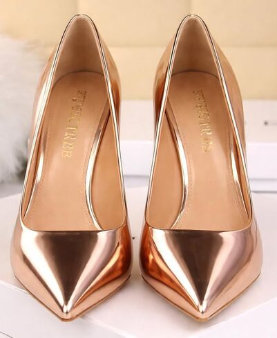 Bronze Stiletto High Heels Classic Pumps in Kuwait