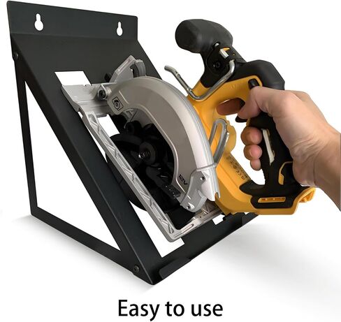 Circular Saw Holder,Black Metal Circular Saw Rack,Heavy Duty Wall Mount for Most of Corded & Cordless Circular Saw,Circular Saw Hanger for Workshop,Shed,Garage in Kuwait