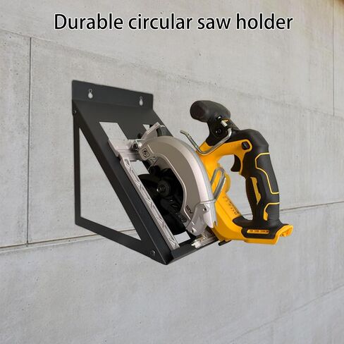 Circular Saw Holder,Black Metal Circular Saw Rack,Heavy Duty Wall Mount for Most of Corded & Cordless Circular Saw,Circular Saw Hanger for Workshop,Shed,Garage in Kuwait
