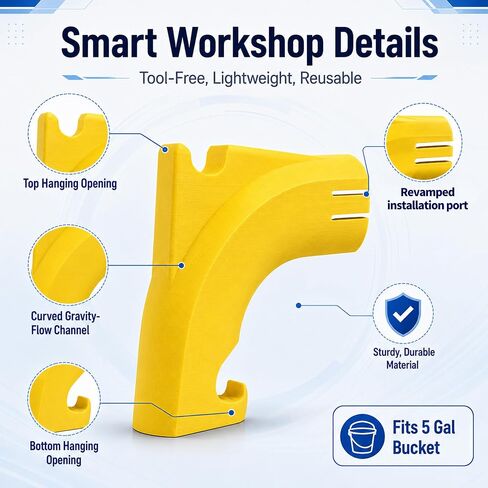 Miter Saw Dust Collector Compatible with Dewalt DWS780 | Gravity Powered, No Vacuum Required, Fits Standard 5 Gallon Bucket, for Garage Workshop and Jobsite Use in Kuwait