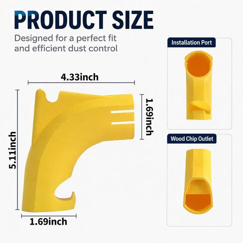Miter Saw Dust Collector Compatible with Dewalt DWS780 | Gravity Powered, No Vacuum Required, Fits Standard 5 Gallon Bucket, for Garage Workshop and Jobsite Use in Kuwait