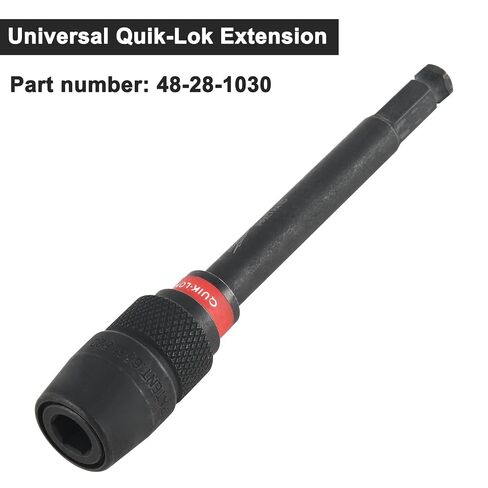 Extension Adapter for Milwaukee 48-28-1030 Quik-Lok 5-1/2 x 7/16 Hex | Universal replacement for Milwaukee quick lock attachments, bit extension, and Super Hawg. Hex screwdriver extension parts in Kuwait