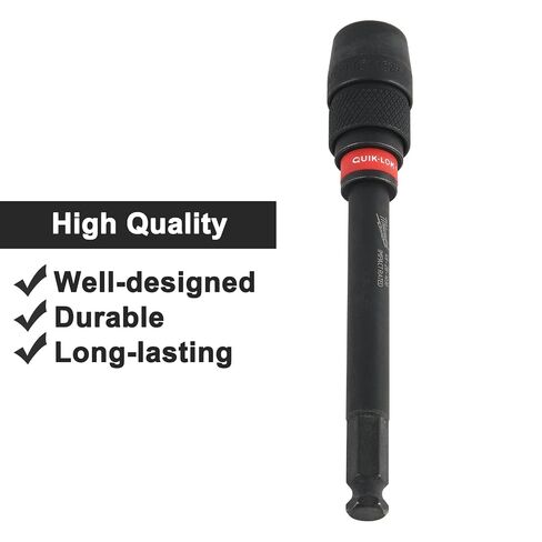 Extension Adapter for Milwaukee 48-28-1030 Quik-Lok 5-1/2 x 7/16 Hex | Universal replacement for Milwaukee quick lock attachments, bit extension, and Super Hawg. Hex screwdriver extension parts in Kuwait