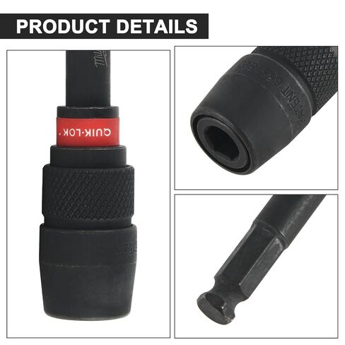 Extension Adapter for Milwaukee 48-28-1030 Quik-Lok 5-1/2 x 7/16 Hex | Universal replacement for Milwaukee quick lock attachments, bit extension, and Super Hawg. Hex screwdriver extension parts in Kuwait