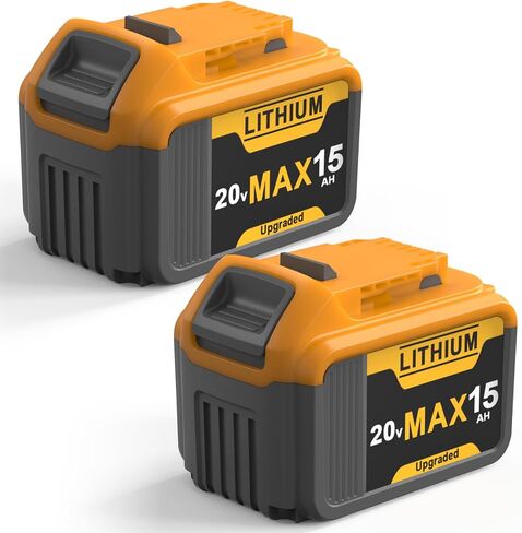 2 Pack 12Ah Replacement Compatible with Dewalt 20V Max Battery High Capacity Batteries 20 Volt Baterías Cordless Power Tools DCB205 DCB203 DCB200 DCB201 DCB204 DCB206 DCB207 in Kuwait