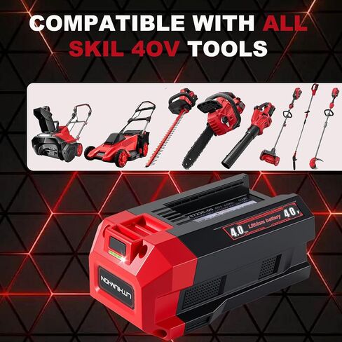 Battery Replacement Compatible with SKIL 40V Battery BL0460C-11, BL4713C-11, Compatible with SKIL PWR CORE 40 Tools and SC5364-00, SC5376C-00 Charger 6000mAh in Kuwait