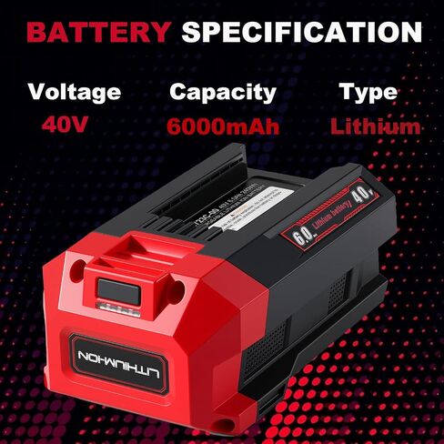 Battery Replacement Compatible with SKIL 40V Battery BL0460C-11, BL4713C-11, Compatible with SKIL PWR CORE 40 Tools and SC5364-00, SC5376C-00 Charger 6000mAh in Kuwait