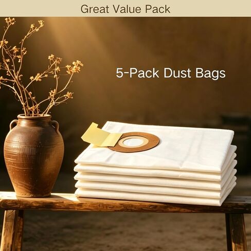 Replacement Dust Bags Compatible with Mirka 1230L/1230M/1242 Vacuums, 5 Pack in Kuwait