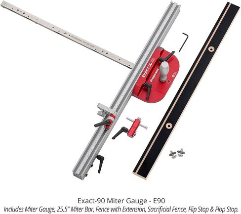 Woodpeckers Exact 90 Miter Gauge Kit, Make Perfect 90 Degree Cuts Everytime, Precision Woodworking Tools in Kuwait