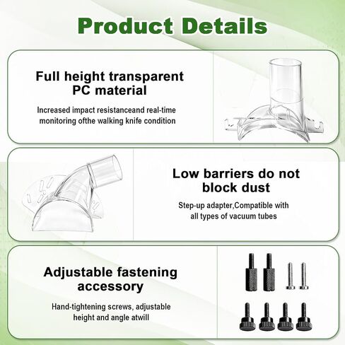 RA1173AT 3-Piece Dust Extraction Hood Kit fit for Bosch 1617 Routers | Fits 35mm, 1-1/4 in and 1-1/2 in hoses; helps collect dust and chips during routing ,for woodworking cabinet making in Kuwait