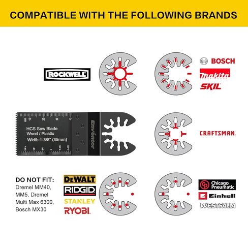 Enventor 67 PCS Oscillating Tool Blade, Universal Multitool Blade Kit, Quick Release Oscillating Saw Accessories Compatible with Enventor 23Q1-3, 86229, 98606, Dewalt, Dremel, Ryobi in Kuwait