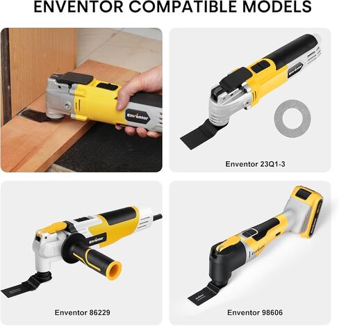 Enventor 67 PCS Oscillating Tool Blade, Universal Multitool Blade Kit, Quick Release Oscillating Saw Accessories Compatible with Enventor 23Q1-3, 86229, 98606, Dewalt, Dremel, Ryobi in Kuwait