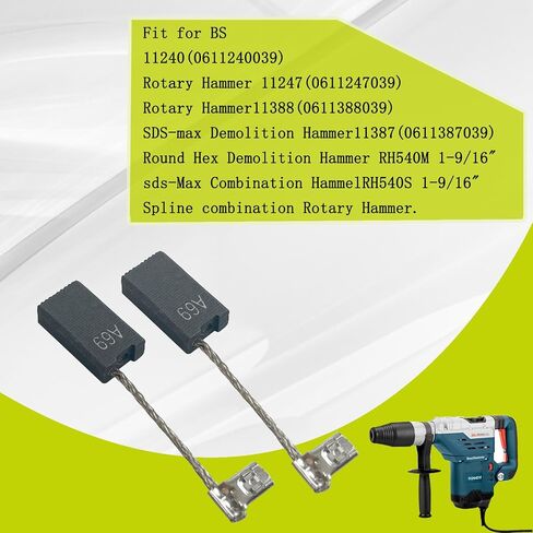 4 Pcs 1617014138 Rotary Hammer Carbon Brush Fit For BS 11240 11247 11388 RH540M RH540S GBH5400 GSH500 GSH5 GSH5C GSH5CE GBH38 GSH388 GBH5-38D GBH7-45DCE GBH5-40DCE in Kuwait