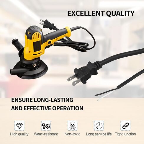 10ft 16 AWG 2 Wire Power Tool Cord for DEWALT DW704 DW705 DW708 DW718 | 33007898 Replacement Fits DW849 DW360 DW384 DWP849X With Rubber Strain Relief Boot in Kuwait