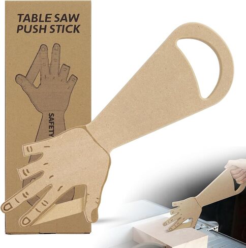 Table Saw Push Stick Hand-Shape MDF, Safety Block for Miter Saw | Ergonomic slip-free, upgrade from 10M dollar stick. Ideal holiday gift for DIY dads & woodworkers. in Kuwait