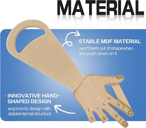 Table Saw Push Stick Hand-Shape MDF, Safety Block for Miter Saw | Ergonomic slip-free, upgrade from 10M dollar stick. Ideal holiday gift for DIY dads & woodworkers. in Kuwait