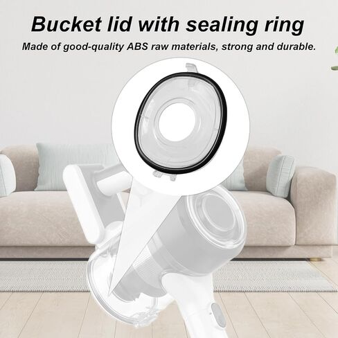 Dust Bin Lid with Sealing Ring for Tineco A11/S11 Cordless Vacuum Cleaners, Clear ABS Plastic Canister Cover Vacuum Replacement Part & Accessory Durable & Easy to Replace in Kuwait
