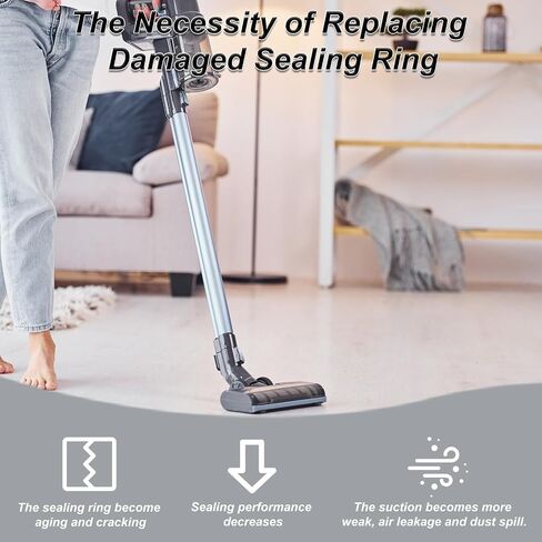 Dust Bin Lid with Sealing Ring for Tineco A11/S11 Cordless Vacuum Cleaners, Clear ABS Plastic Canister Cover Vacuum Replacement Part & Accessory Durable & Easy to Replace in Kuwait