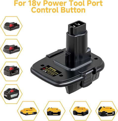 tyrone DM18D Adapter Compatible with Dewalt 18V Tools with USB Port,Battery Adaptor Compatible with Milwaukee 18V Battery in Kuwait