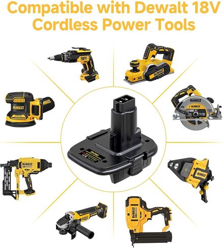 tyrone DM18D Adapter Compatible with Dewalt 18V Tools with USB Port,Battery Adaptor Compatible with Milwaukee 18V Battery in Kuwait