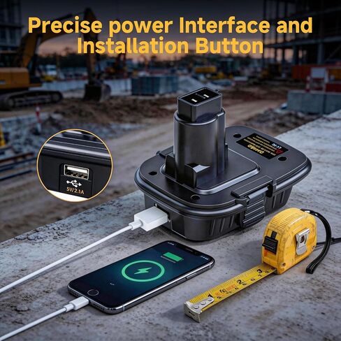 tyrone DM18D Adapter Compatible with Dewalt 18V Tools with USB Port,Battery Adaptor Compatible with Milwaukee 18V Battery in Kuwait